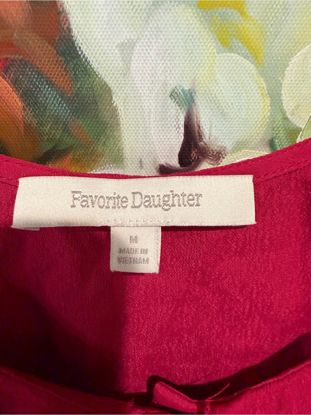 Favorite Daughter Berry Ruffle Button-Front Camisole - Picture 4 of 5